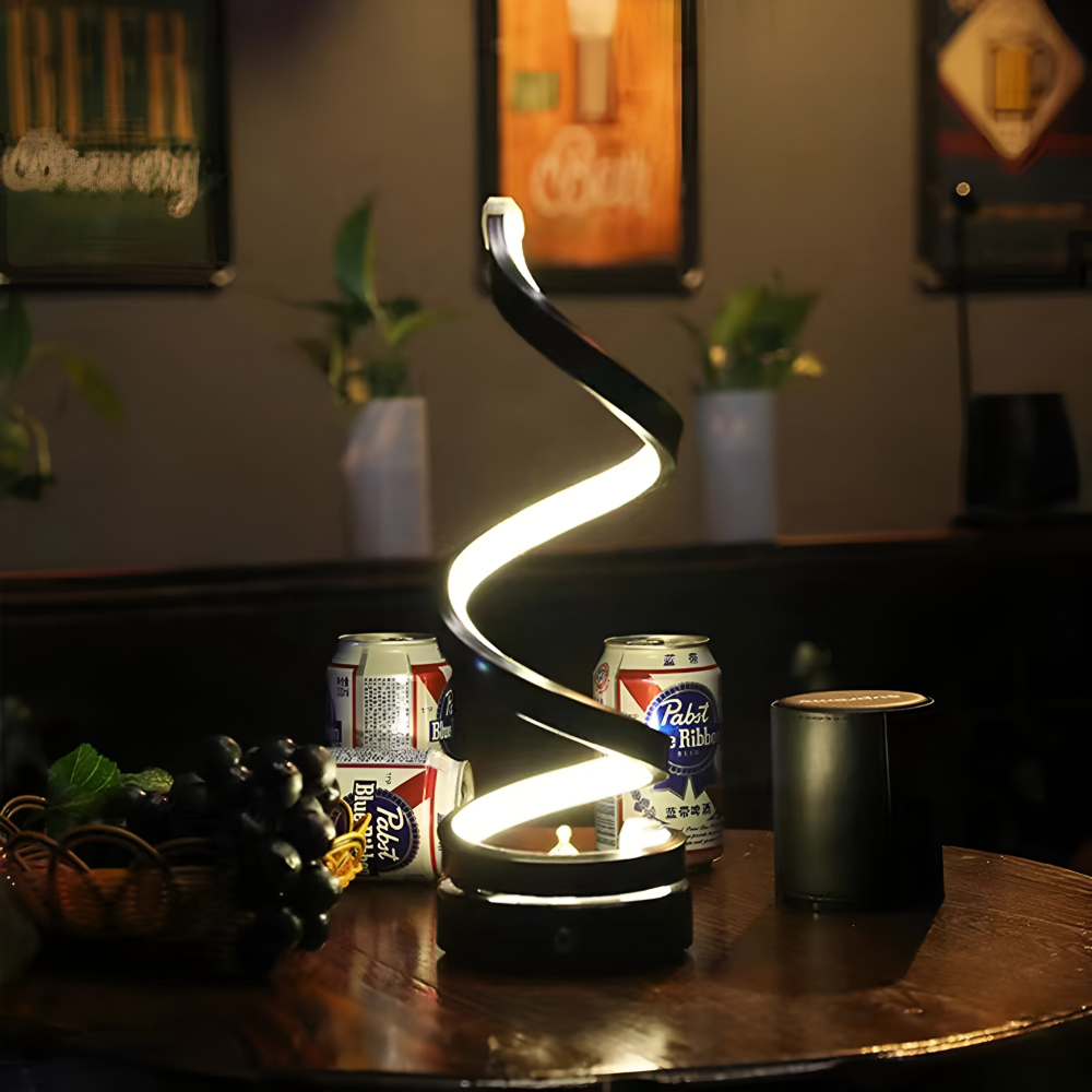 Spiral LED Table Lamp with Adjustable Color Temperature and Desk Light Function - Image 8