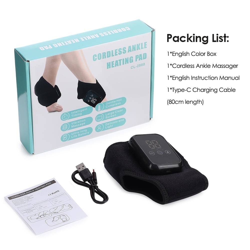 Sprained Ankle Elastic Bandage Lace Up Support with Heated Wrap and Vibration Massage Ice - Image 11