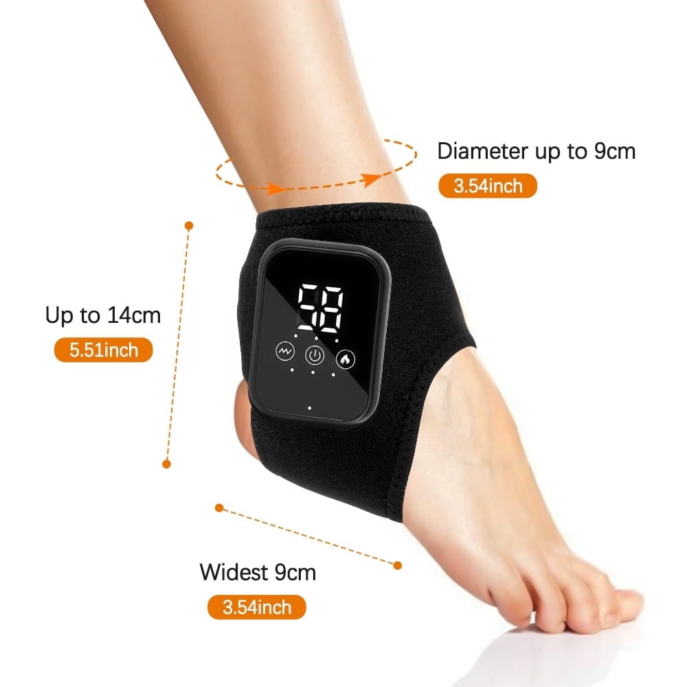 Sprained Ankle Elastic Bandage Lace Up Support with Heated Wrap and Vibration Massage Ice - Image 9