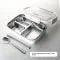 Stainless Steel Bento Lunch Box with Airtight Compartments and Included Cutlery - Image 5