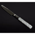 Stainless Steel Flatware Set with Rhinestone Handles and Gold Plating Options 20 Piece - Image 7