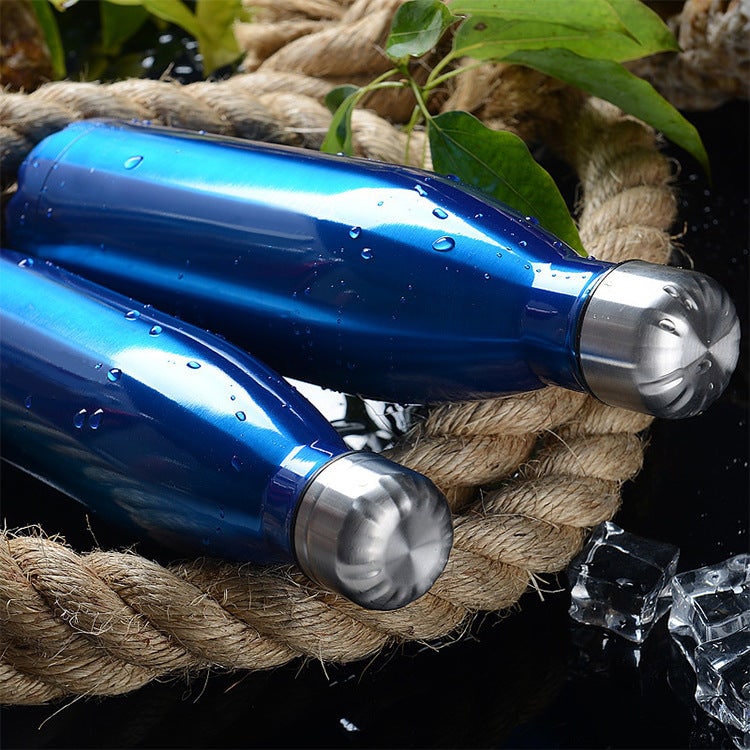 Stainless Steel Insulated Water Bottle Double Wall Screw Cap Portable Outdoor Thermal - Image 3