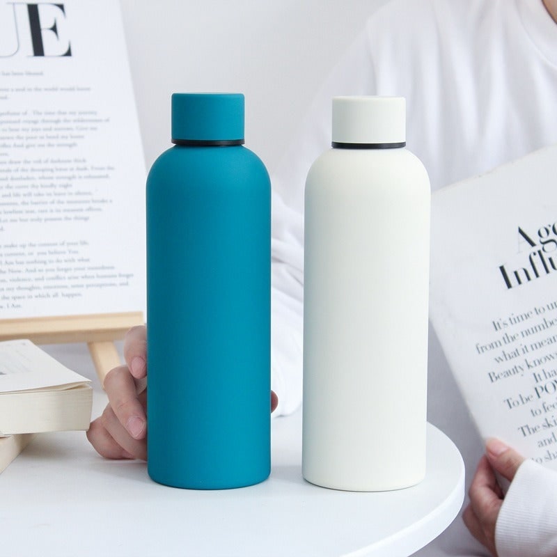 Stainless Steel Reusable Insulated Water Bottle Matte Portable Outdoor Travel - Image 2