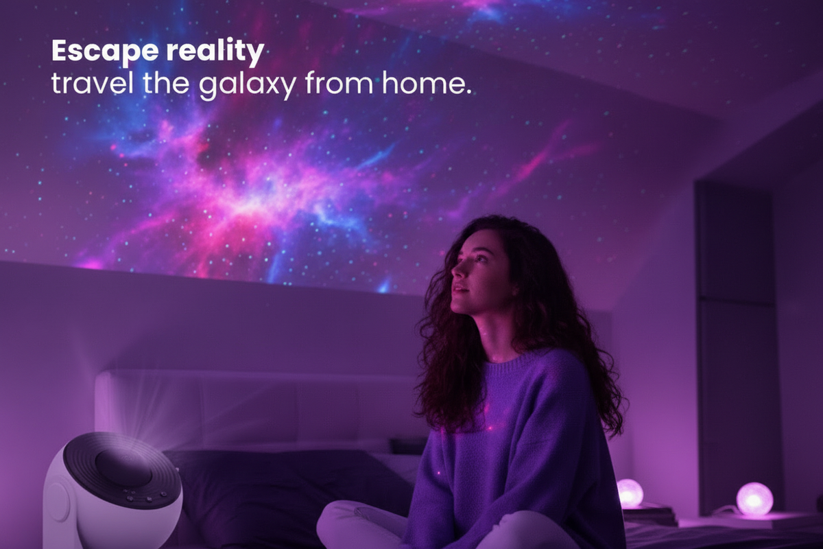 Star Projector Night Light with Galaxy Nebula Ceiling Projection and Adjustable Stand - Image 14