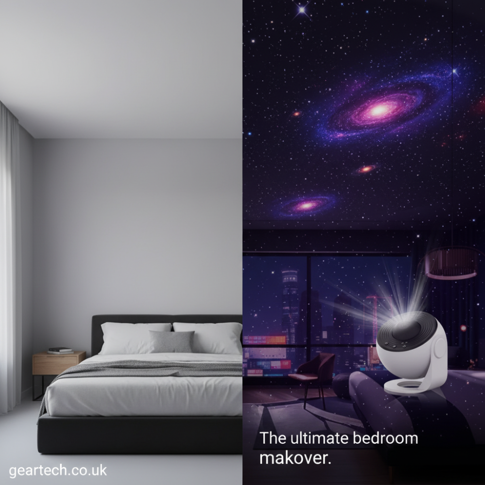 Star Projector Night Light with Galaxy Nebula Ceiling Projection and Adjustable Stand - Image 2