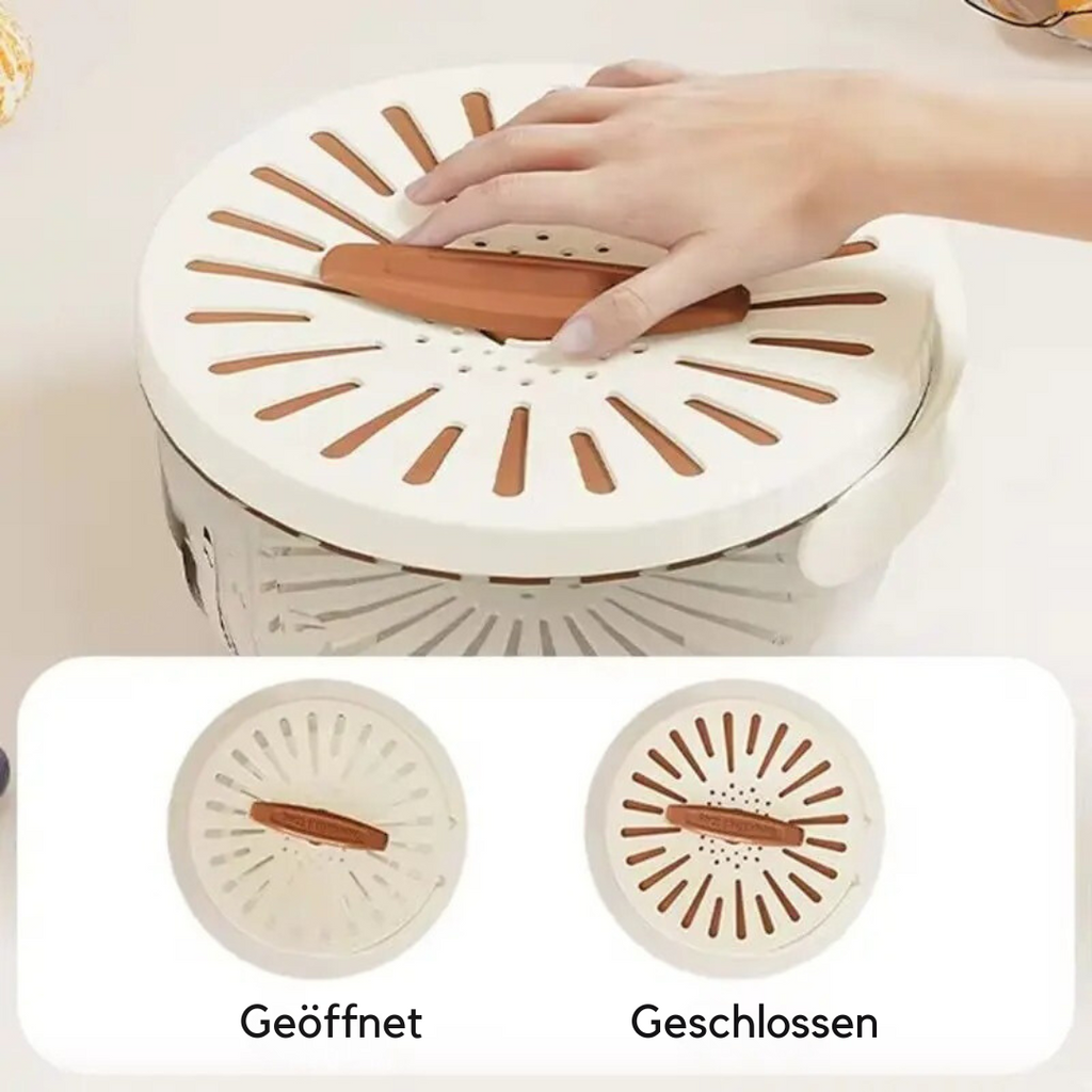Storage Container with Draining Lid and Handle for Produce Washing and Refrigerator - Image 2