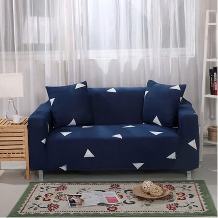 Stretch Sofa Cover Fitted Slipcover with Matching Cushion and Elasticized Hem Brown Leather - Image 10