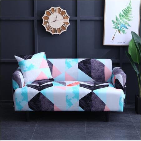 Stretch Sofa Cover Fitted Slipcover with Matching Cushion and Elasticized Hem Brown Leather - Image 11