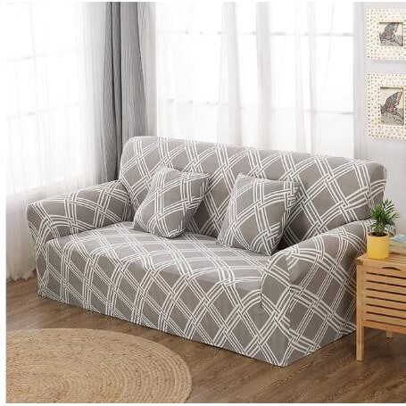 Stretch Sofa Cover Fitted Slipcover with Matching Cushion and Elasticized Hem Brown Leather - Image 19