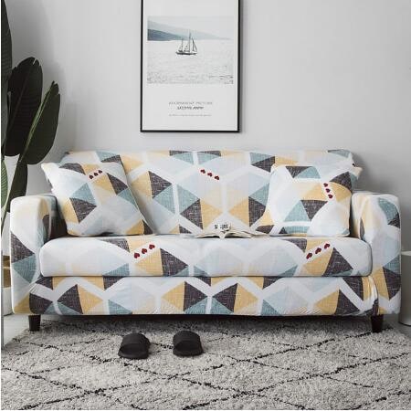Stretch Sofa Cover Fitted Slipcover with Matching Cushion and Elasticized Hem Brown Leather - Image 23