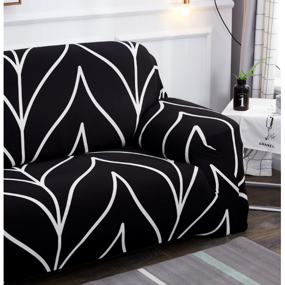 Stretch Sofa Cover Fitted Slipcover with Matching Cushion and Elasticized Hem Brown Leather - Image 24