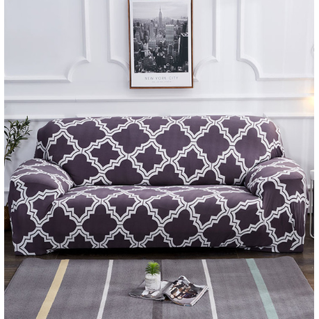 Stretch Sofa Cover Fitted Slipcover with Matching Cushion and Elasticized Hem Brown Leather - Image 27