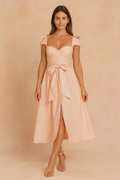 Stylish Sleeveless Long Ruffle Summer Dress | Modern Womens Fashion — back view