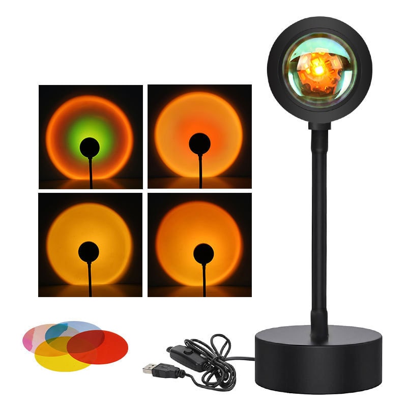 Sunset Lamp Projector with Adjustable Head and Power for Night Light Wall Decoration Ocean Wave - Image 10