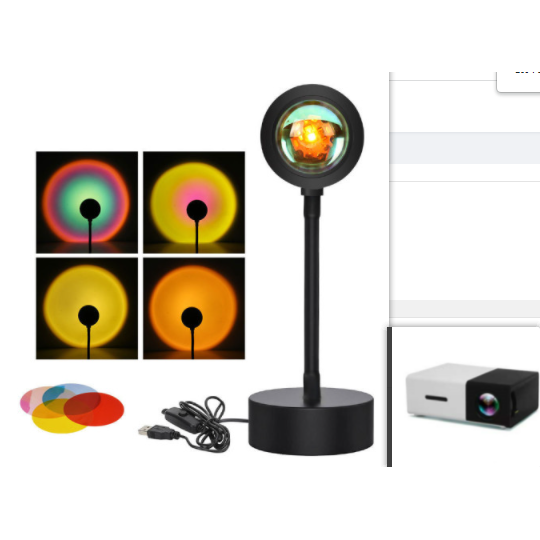 Sunset Lamp Projector with Adjustable Head and Power for Night Light Wall Decoration Ocean Wave - Image 13