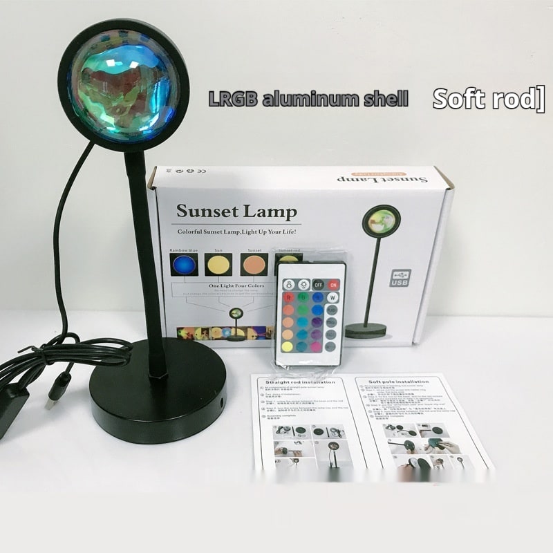 Sunset Lamp Projector with Adjustable Head and Power for Night Light Wall Decoration Ocean Wave - Image 6