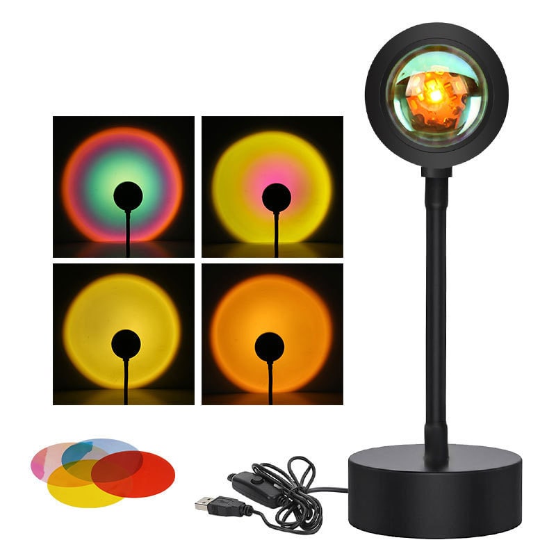 Sunset Lamp Projector with Adjustable Head and Power for Night Light Wall Decoration Ocean Wave - Image 7