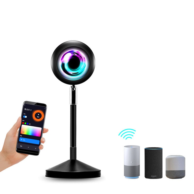 Sunset Lamp Projector with Adjustable Head and Power for Night Light Wall Decoration Ocean Wave - Image 8