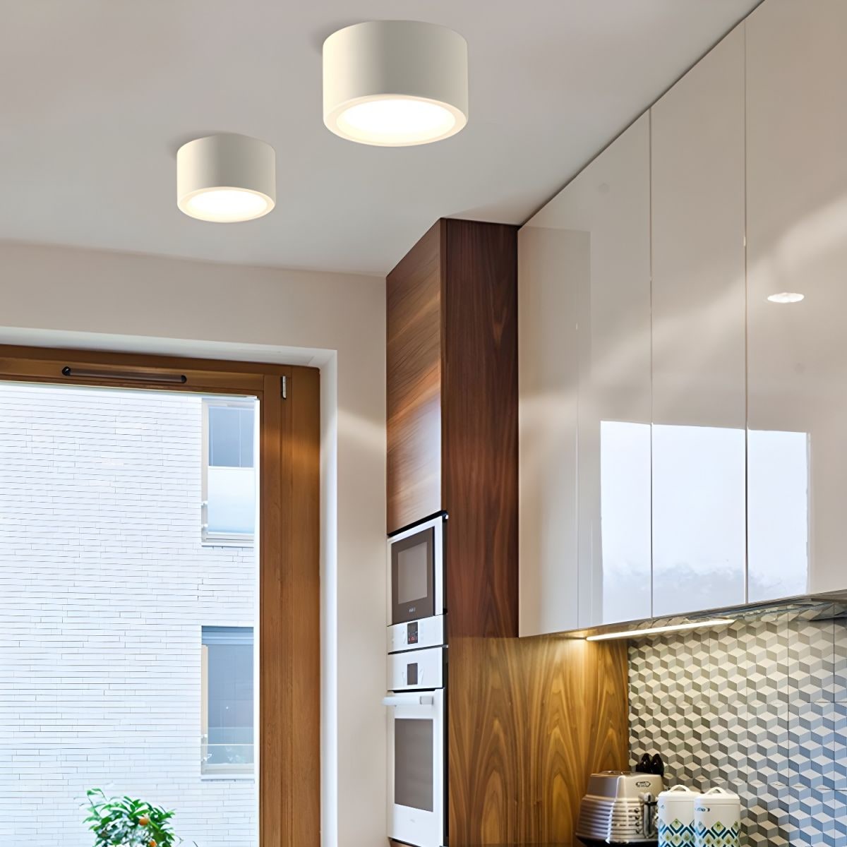 Surface Mount Downlight LED Cylindrical Metal Frosted Diffuser - Image 1