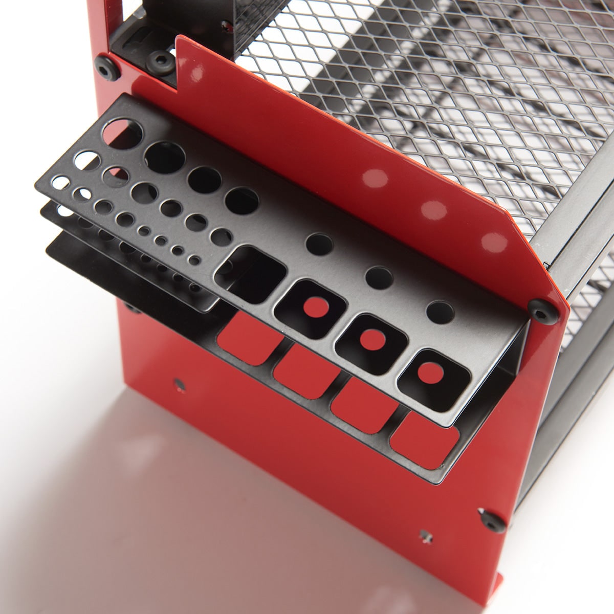 Surge Protected Power Strip Tool Organizer Wall Mounted Metal Eight Outlet Storage Rack - Image 5