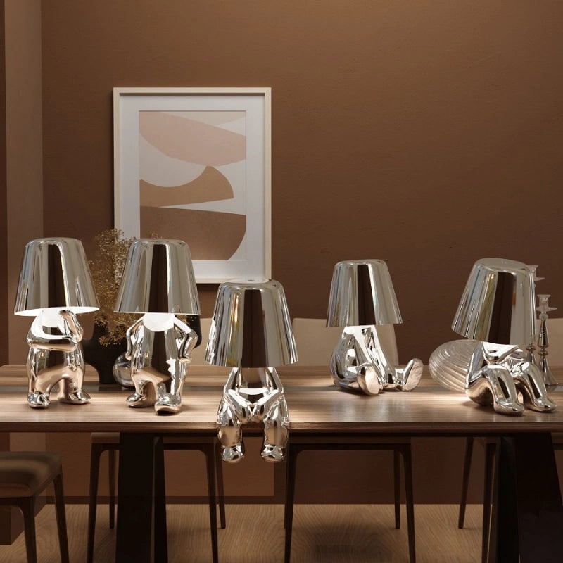 Table Lamp Dimmable LED Rechargeable Cordless Portable Cartoon Character Figure Desk - Image 2
