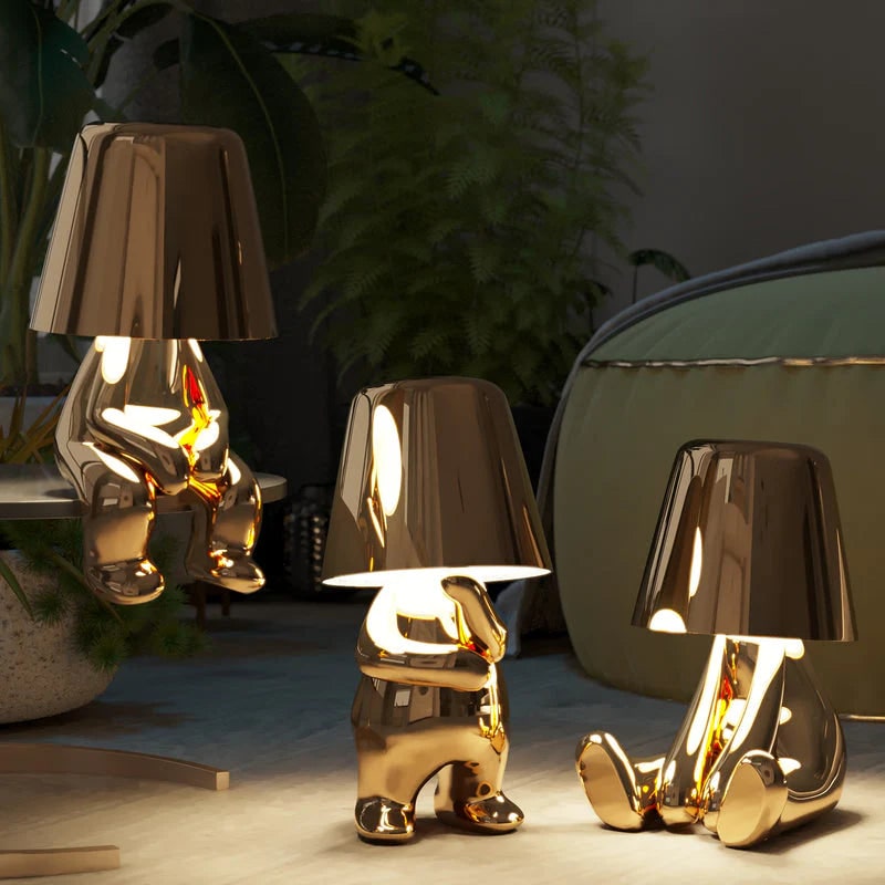 Table Lamp Dimmable LED Rechargeable Cordless Portable Cartoon Character Figure Desk - Image 4