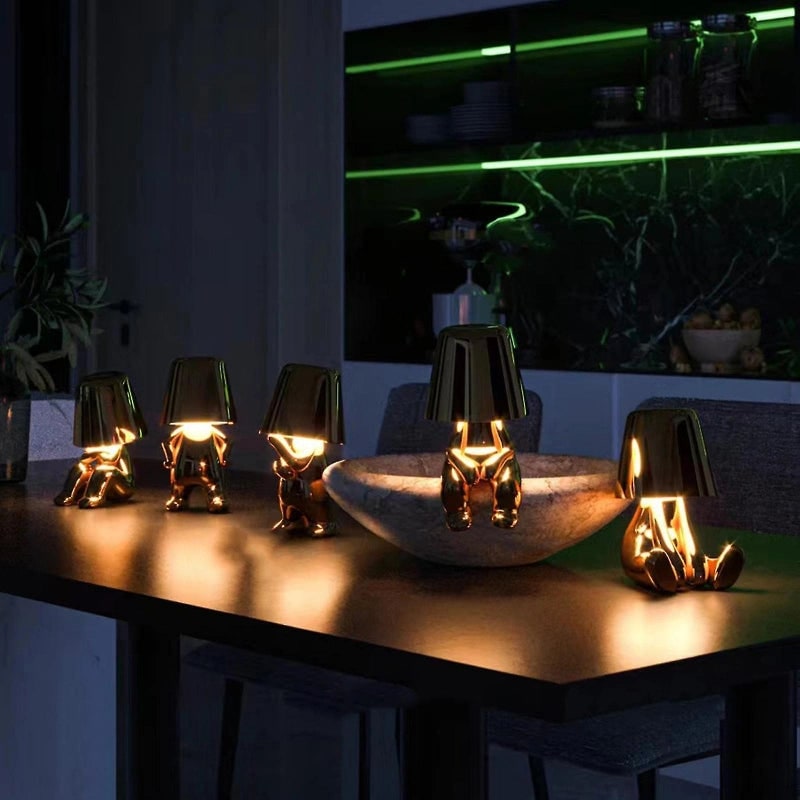 Table Lamp Dimmable LED Rechargeable Cordless Portable Cartoon Character Figure Desk - Image 7