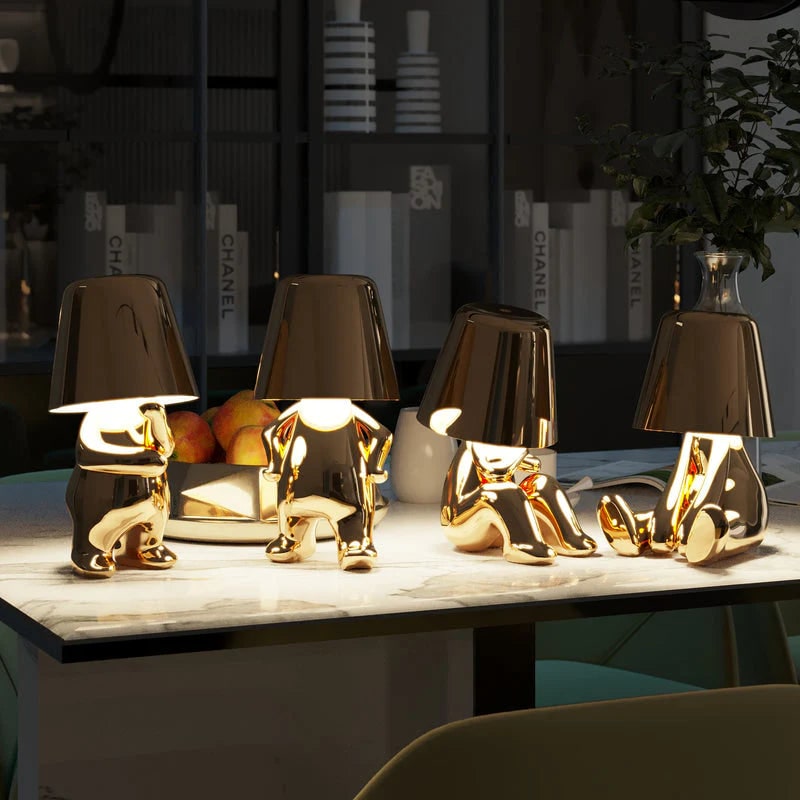Table Lamp Dimmable LED Rechargeable Cordless Portable Cartoon Character Figure Desk - Image 8