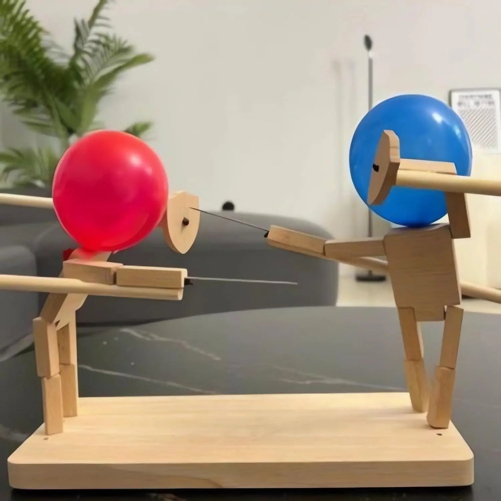 Tabletop Battle Game Balloon Head Puppet Wooden Toothpick Party - Image 2