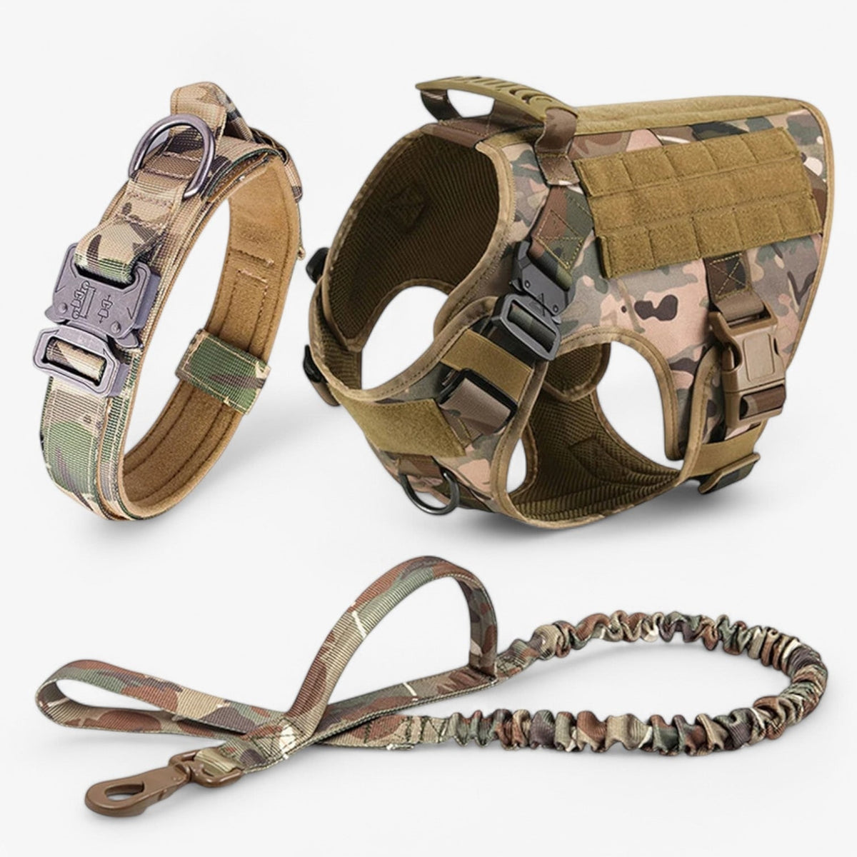 Tactical Dog Harness with No Pull Front Clip Handle and Quick-Release Buckles for Training - Image 12