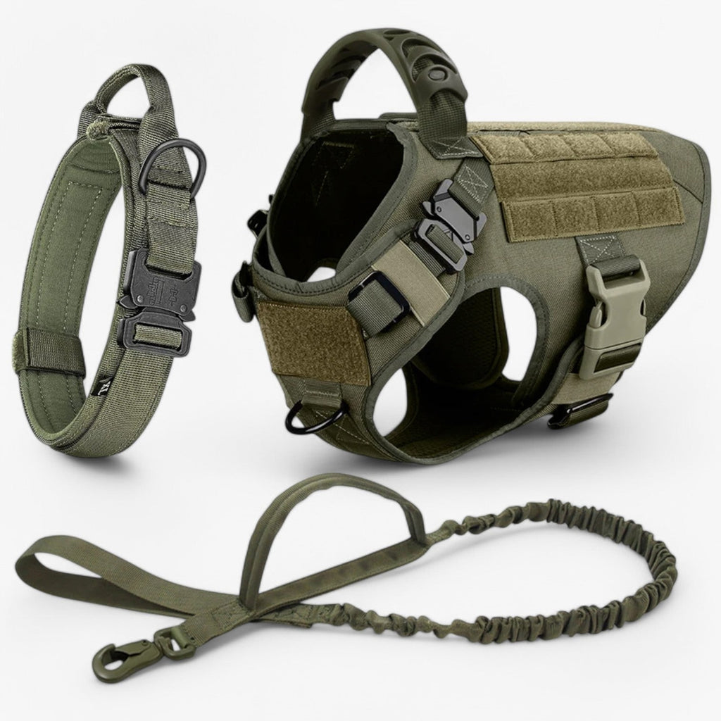Tactical Dog Harness with No Pull Front Clip Handle and Quick-Release Buckles for Training - Image 3