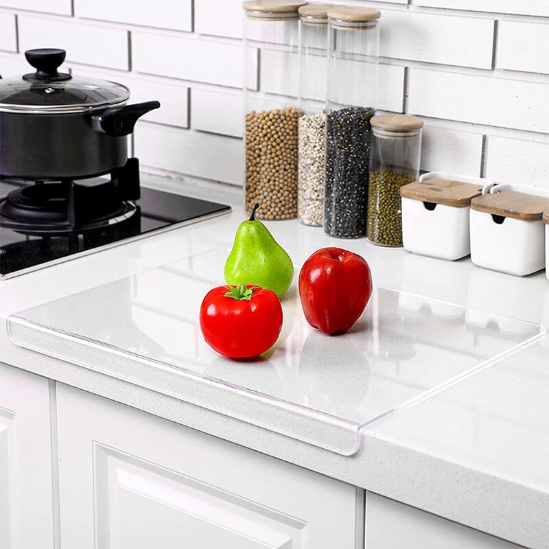 Tempered Glass Chopping Board with Non-Slip Acrylic Cutting Surface for Kitchen Food Preparation - Image 4