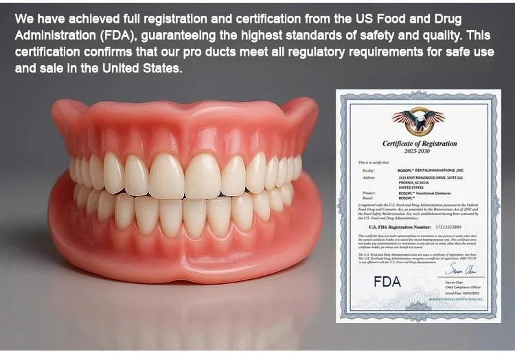 Temporary False Teeth and Dentures with Soft Cushion Grip Upper Lower Set Snap - Image 3