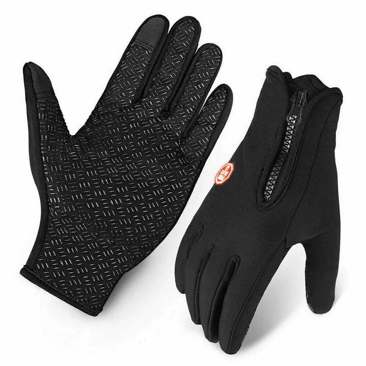 Thermal Winter Gloves Waterproof with Zippered Cuffs and Grip Palms - Image 5