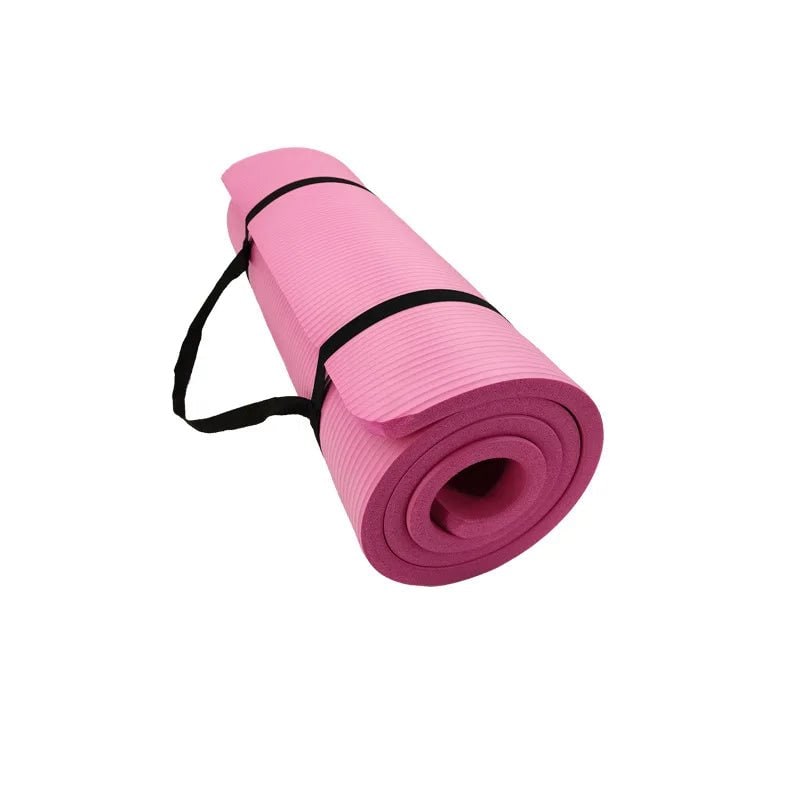 Thick Yoga Mat Exercise Non Slip Foam Portable Carrying Strap Textured - Image 4