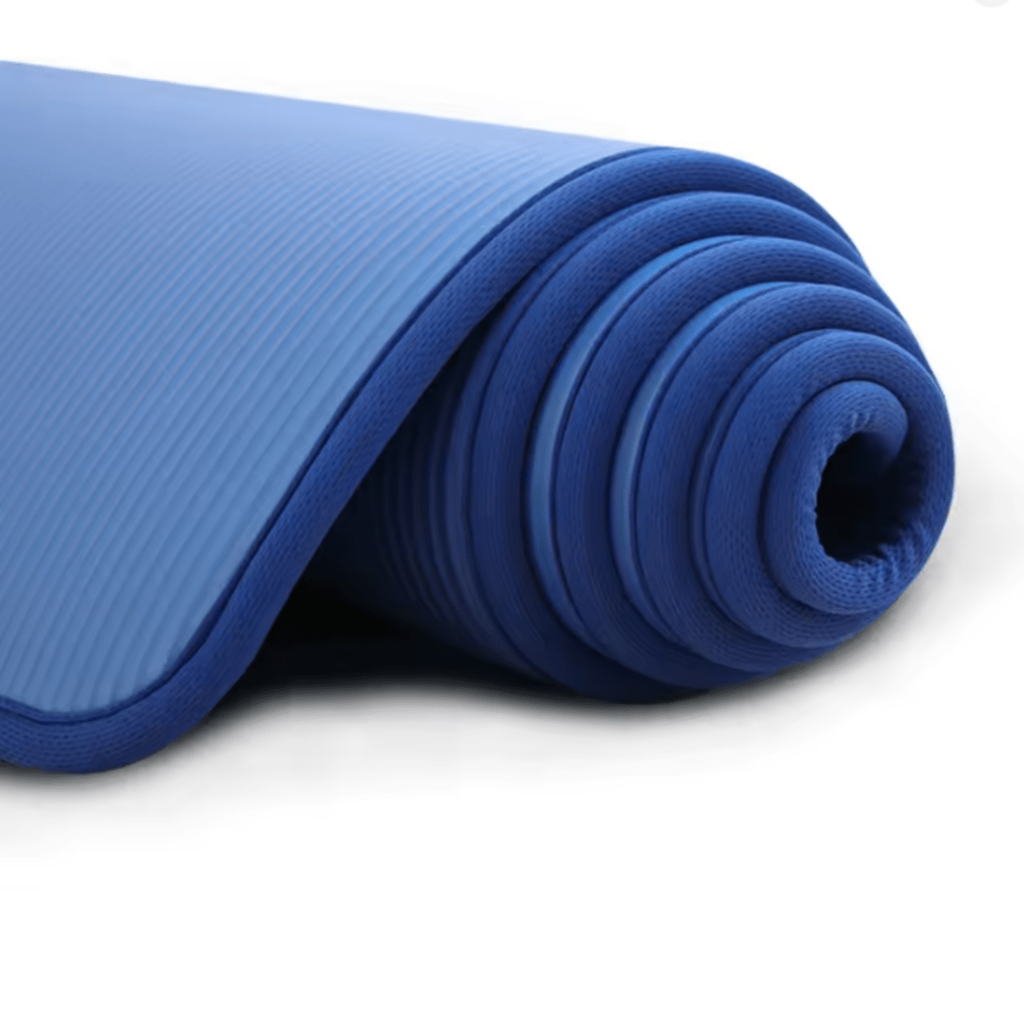 Thick Yoga Mat Exercise Non-Slip Foam Ribbed Portable Rollup With Carrying Bag - Image 10