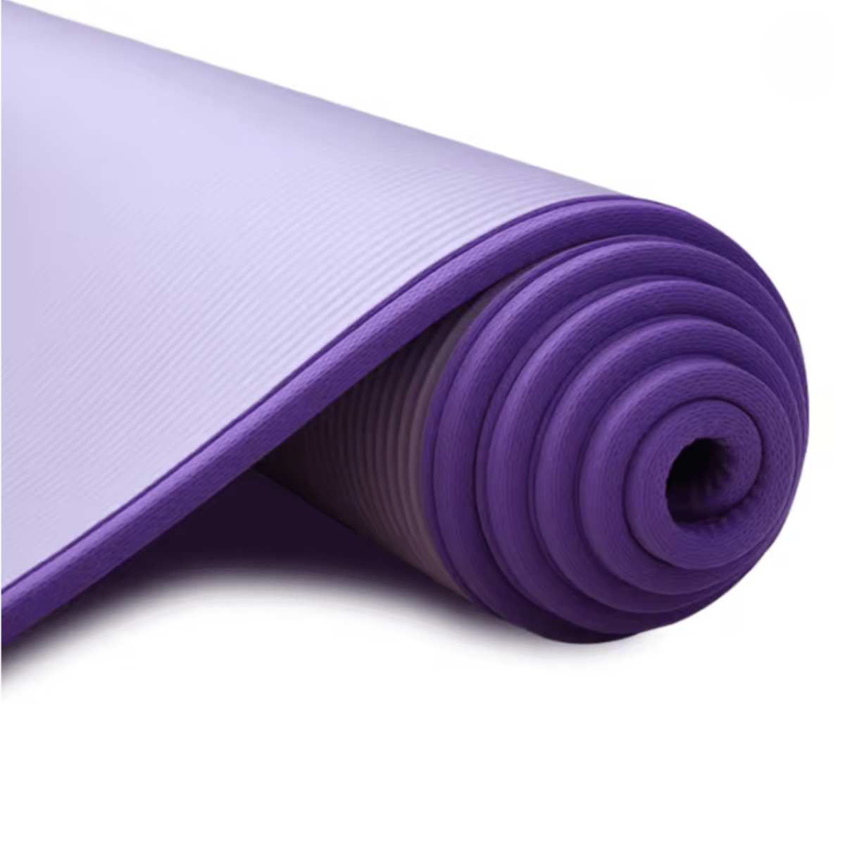 Thick Yoga Mat Exercise Non-Slip Foam Ribbed Portable Rollup With Carrying Bag - Image 9