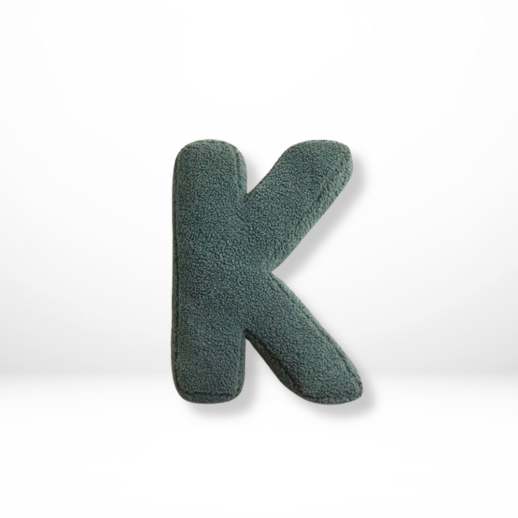 Throw Pillow Letter Shaped Sherpa Fleece Plush Stuffed Decorative Alphabet - Image 12