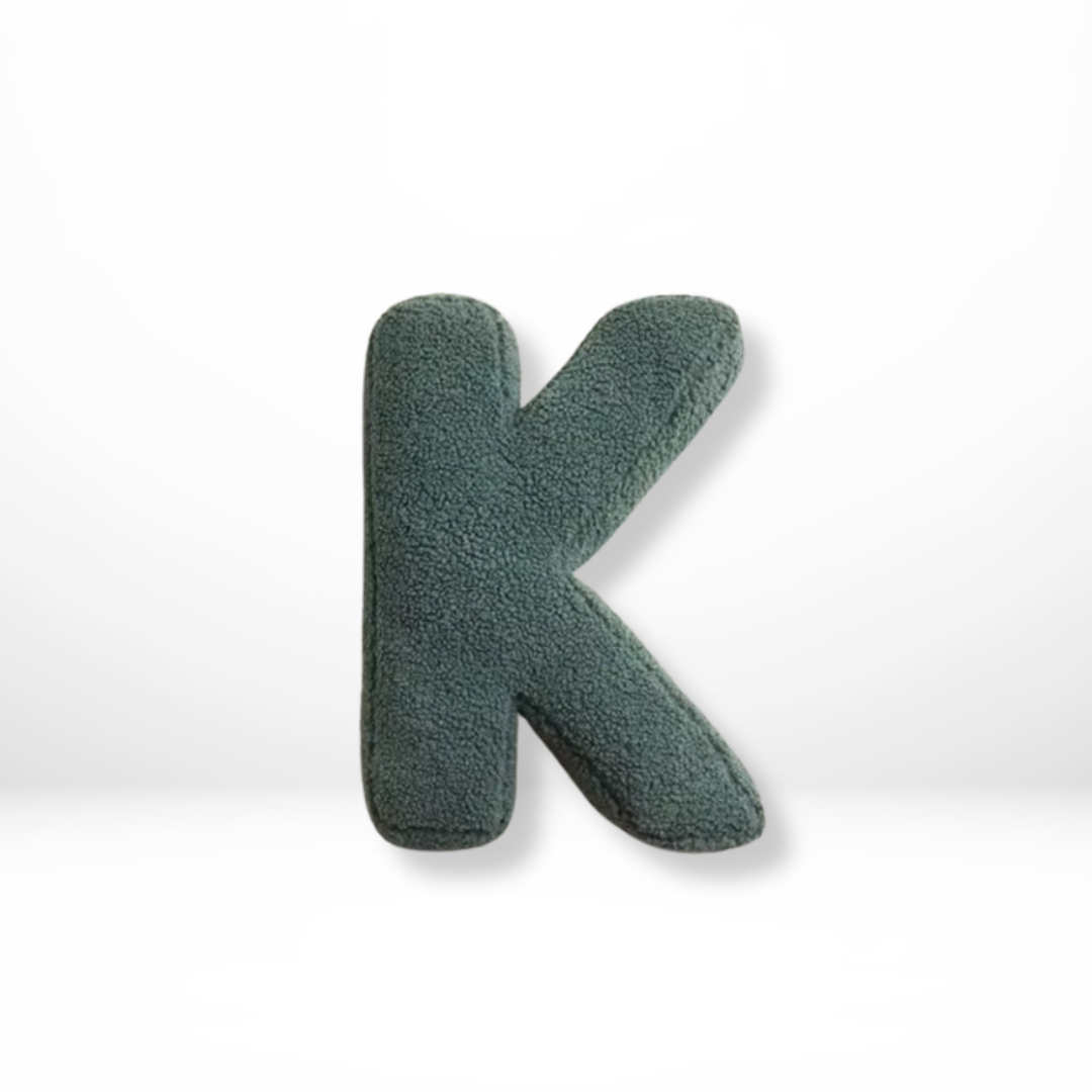 Throw Pillow Letter Shaped Sherpa Fleece Plush Stuffed Decorative Alphabet - Image 12