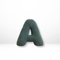 Throw Pillow Letter Shaped Sherpa Fleece Plush Stuffed Decorative Alphabet - Image 2