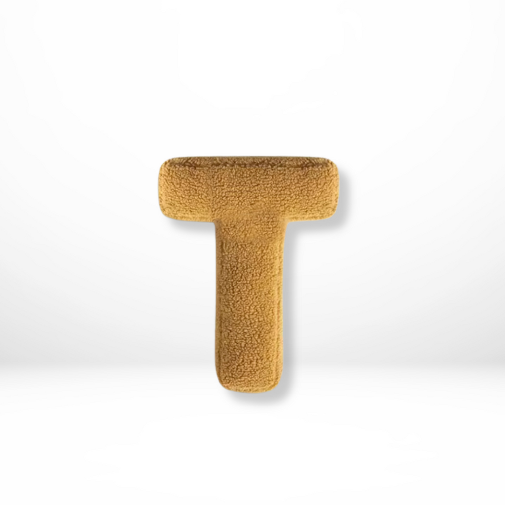 Throw Pillow Letter Shaped Sherpa Fleece Plush Stuffed Decorative Alphabet - Image 21