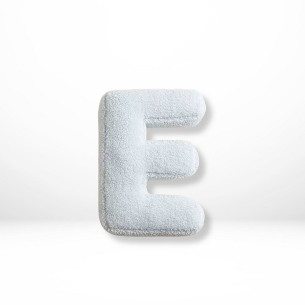 Throw Pillow Letter Shaped Sherpa Fleece Plush Stuffed Decorative Alphabet - Image 6