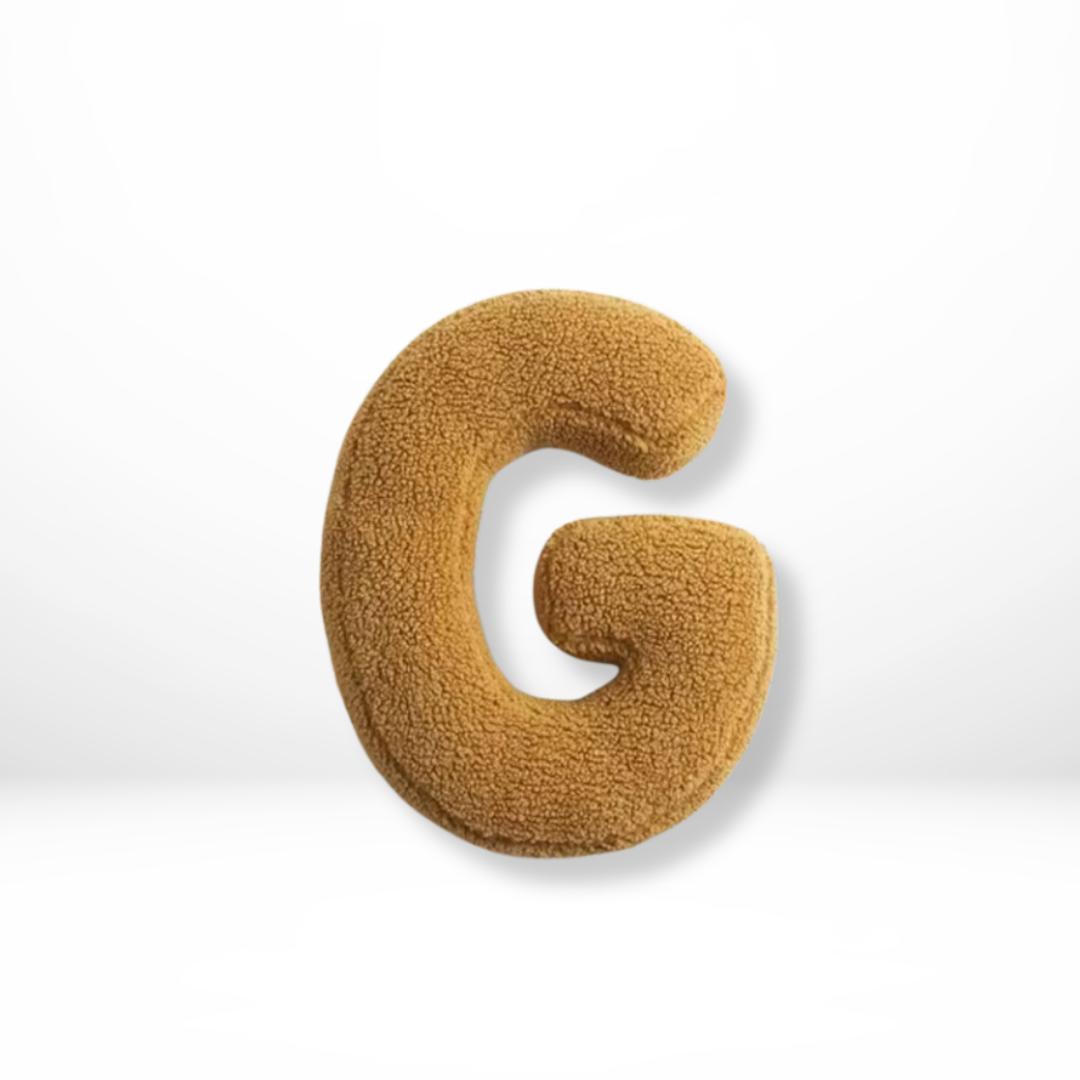 Throw Pillow Letter Shaped Sherpa Fleece Plush Stuffed Decorative Alphabet - Image 8
