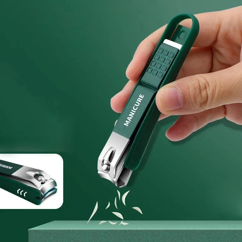 Toe Nail Clipper Set with Stainless Steel Blades Metal File and Storage Case - Image 2