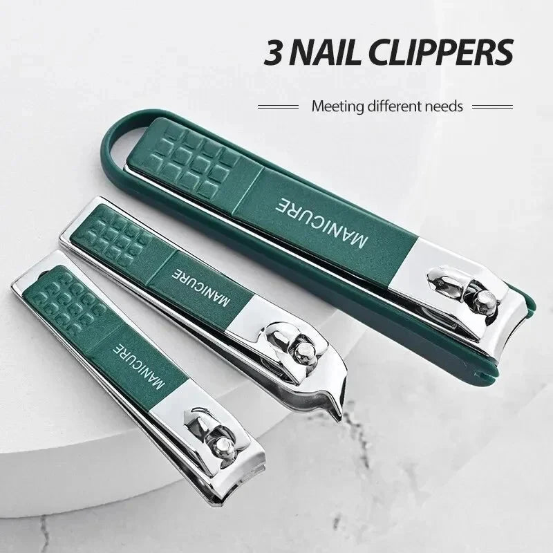 Toe Nail Clipper Set with Stainless Steel Blades Metal File and Storage Case - Image 5