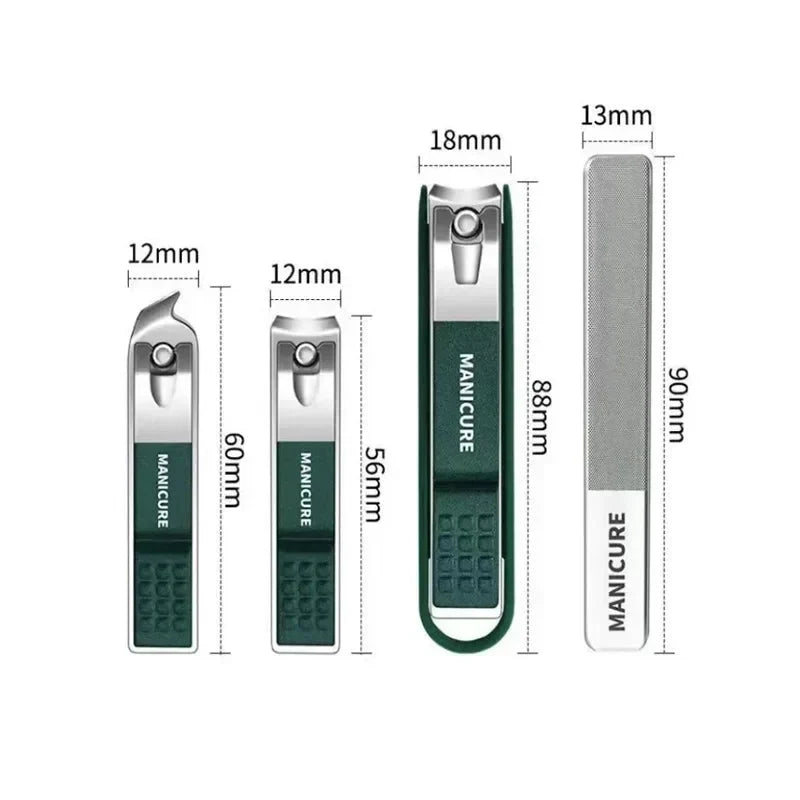 Toe Nail Clipper Set with Stainless Steel Blades Metal File and Storage Case - Image 7
