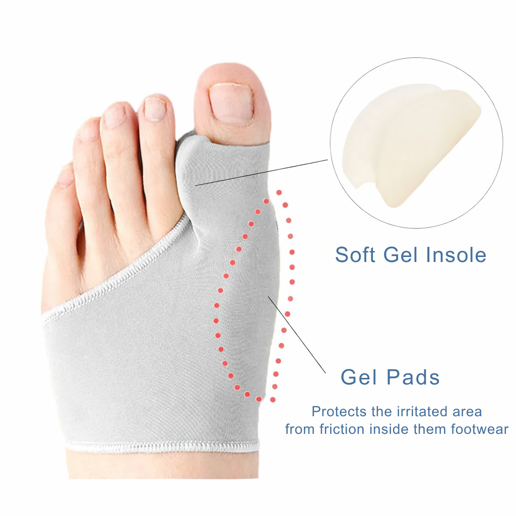 Toe Spacers for Bunions with Gel Pad and Elastic Sleeve for Forefoot Support - Image 4
