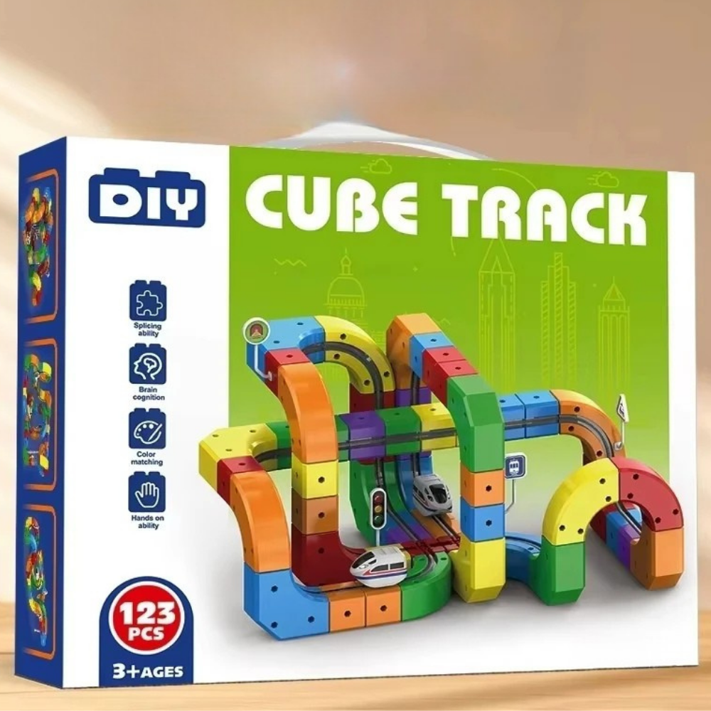 Train Track Toy Set Building Block Plastic Modular Rechargeable Battery Operated - Image 1