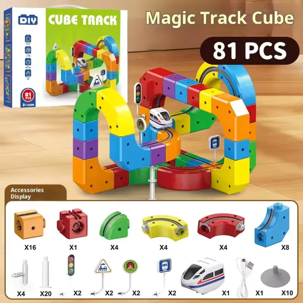 Train Track Toy Set Building Block Plastic Modular Rechargeable Battery Operated - Image 5