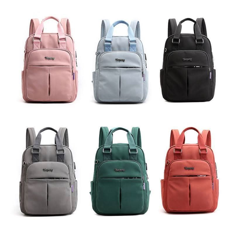 Travel Backpack Women's Laptop Water Resistant USB Charging Port Nylon - Image 8